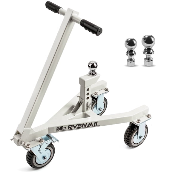 Trailer Dolly-Heavy Duty Trailer Mover Supports 20,000 lbs Load & 3,500 lb Max Tongue Weight, Universal Fit for RV, Boat, Camper, Jet Ski, Motorcycle, Includes 2" & 2-5/16" Receiving Tongues