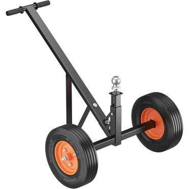 Trailer Dolly, 600 lbs Tongue Weight Capacity, Carbon Steel Trailer Mover with 16"- 24" Adjustable Height, 1-7/8" Hitch Ball & 10" Crackproof Tires, for Car RV Trailer Boat Moving