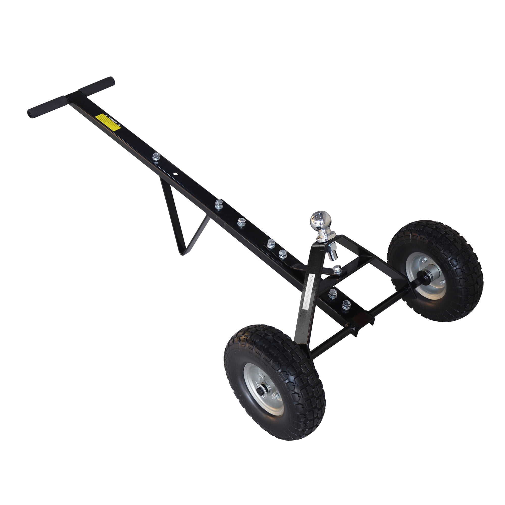 Heavy-Duty Black Metal Trailer Dolly with Flat-Free Tires