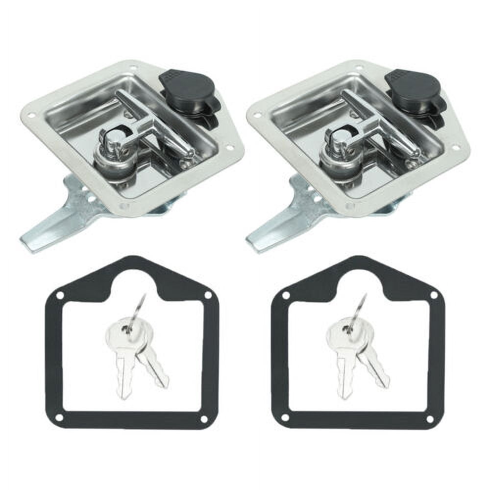 4-Pack Trailer Door Latch T-Handle Locks - Stainless Steel Security For RV & Tool Box