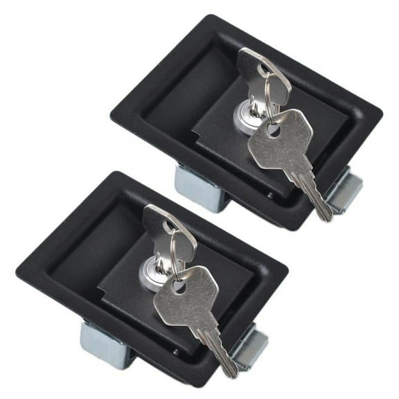 Trailer Entrance Door Lock Latch Handle Stainless Steel x2