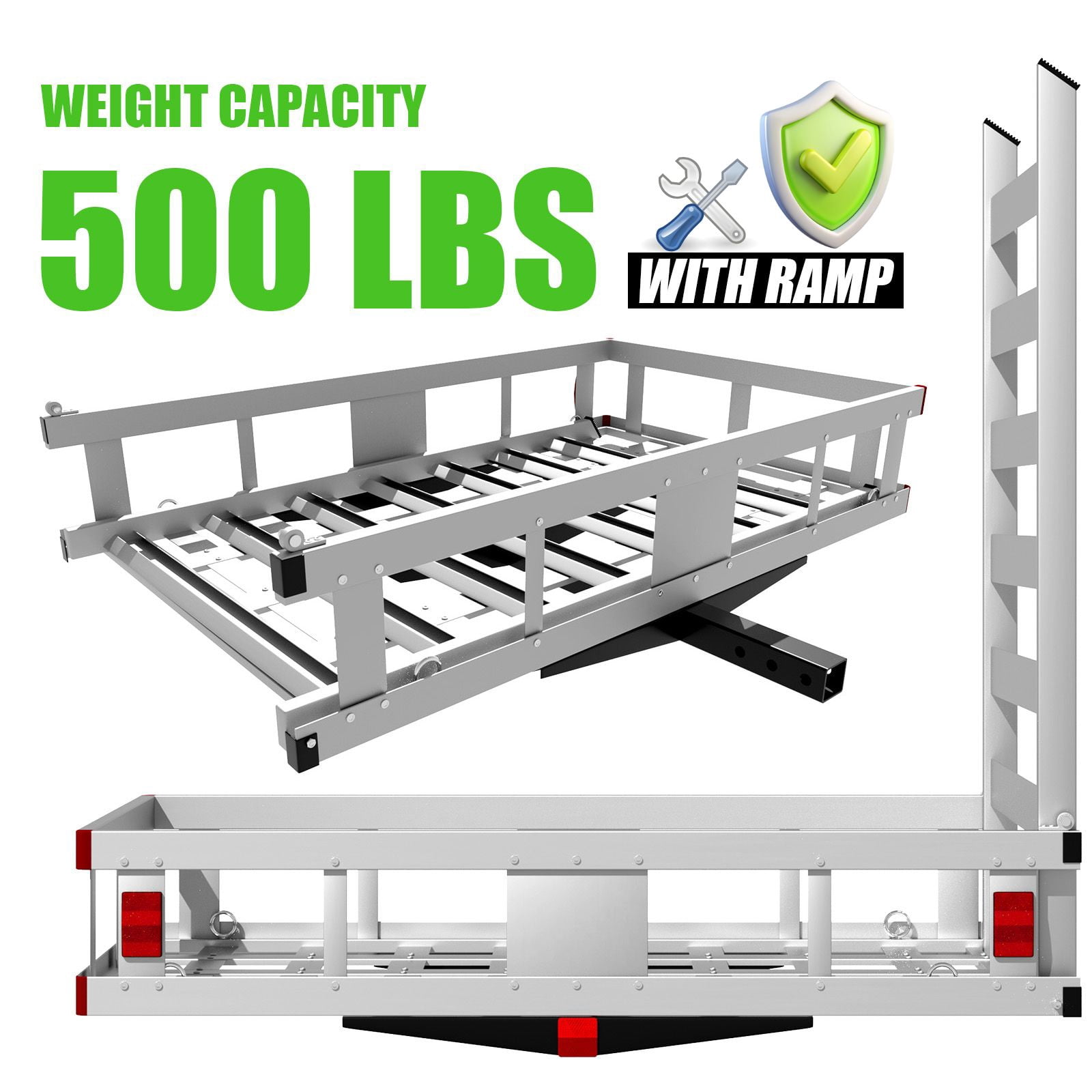 Trailer Hanging Basket, Mounted Trailer with Ramp, Trailer Hitch Cargo ...