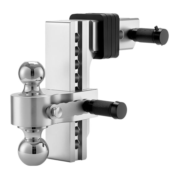 Trailer Hitch 2.5" Receiver, 8" Drop Hitch, Tri-Ball Mount - 1-7/8", 2", 2-5/16", 18500 lbs Capacity - for RVs, Trucks, ATVs, Towing