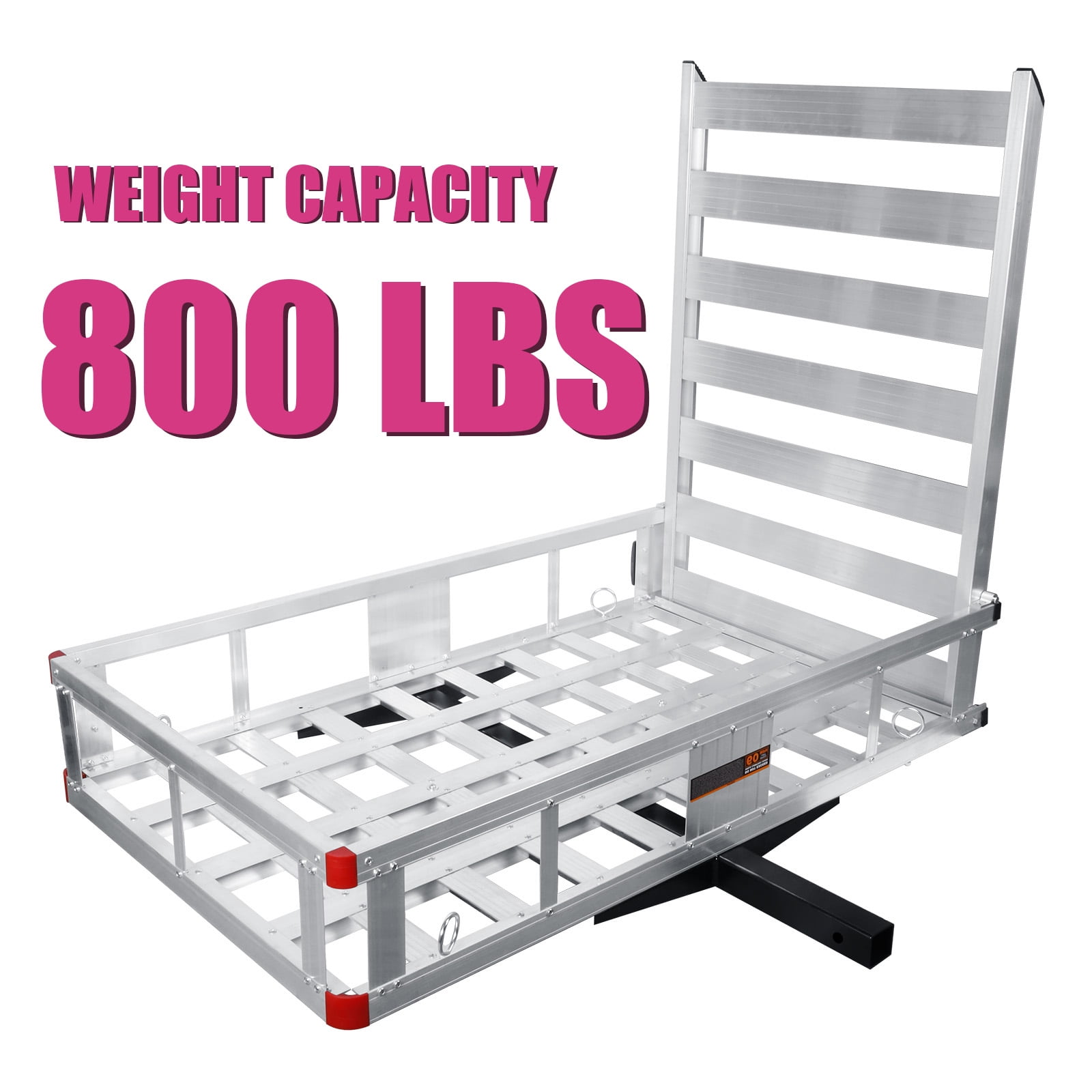 Trailer Hitch Cargo Carrier, Trailer Hanging Basket, Gray Aluminum ...