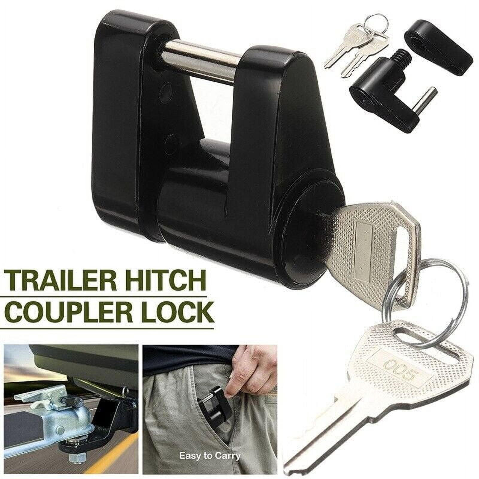 Trailer Hitch Coupler Lock Dia 1/4" Span 3/4" For Tow Boat RV Truck Car