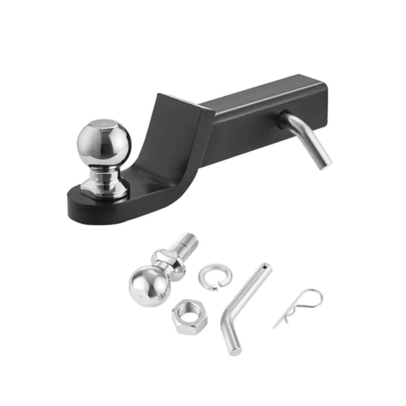 Trailer Hitch, Fits 2 Inches Receiver, Trailer Hitch Ball Mount with 2 Inches Ball and Pin, 7500 lbs Capacity Ball Hitch, 2 Inches Drop, Tow Hitch for Heavy Duty Truck with Carbon Steel, Black