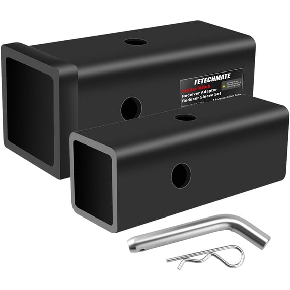 Trailer Hitch Receiver Extender Adapter Reducer Sleeve Set by , 3" to 2", 2-1/2", 2-1/2" 2" Carbon Steel Towing with Pin & Clip