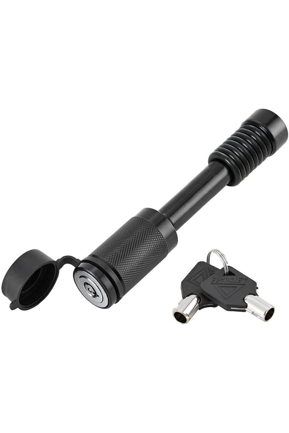 Trailer Hitch Receiver Pin Lock, 5/8" Dia, 3-1/2 Long Pin, with 8 Rubber O-Rings, Fits 2" or 2-1/2" Receiver Tubes, Class III IV Hitches, Trailer, Truck, Car and Boat