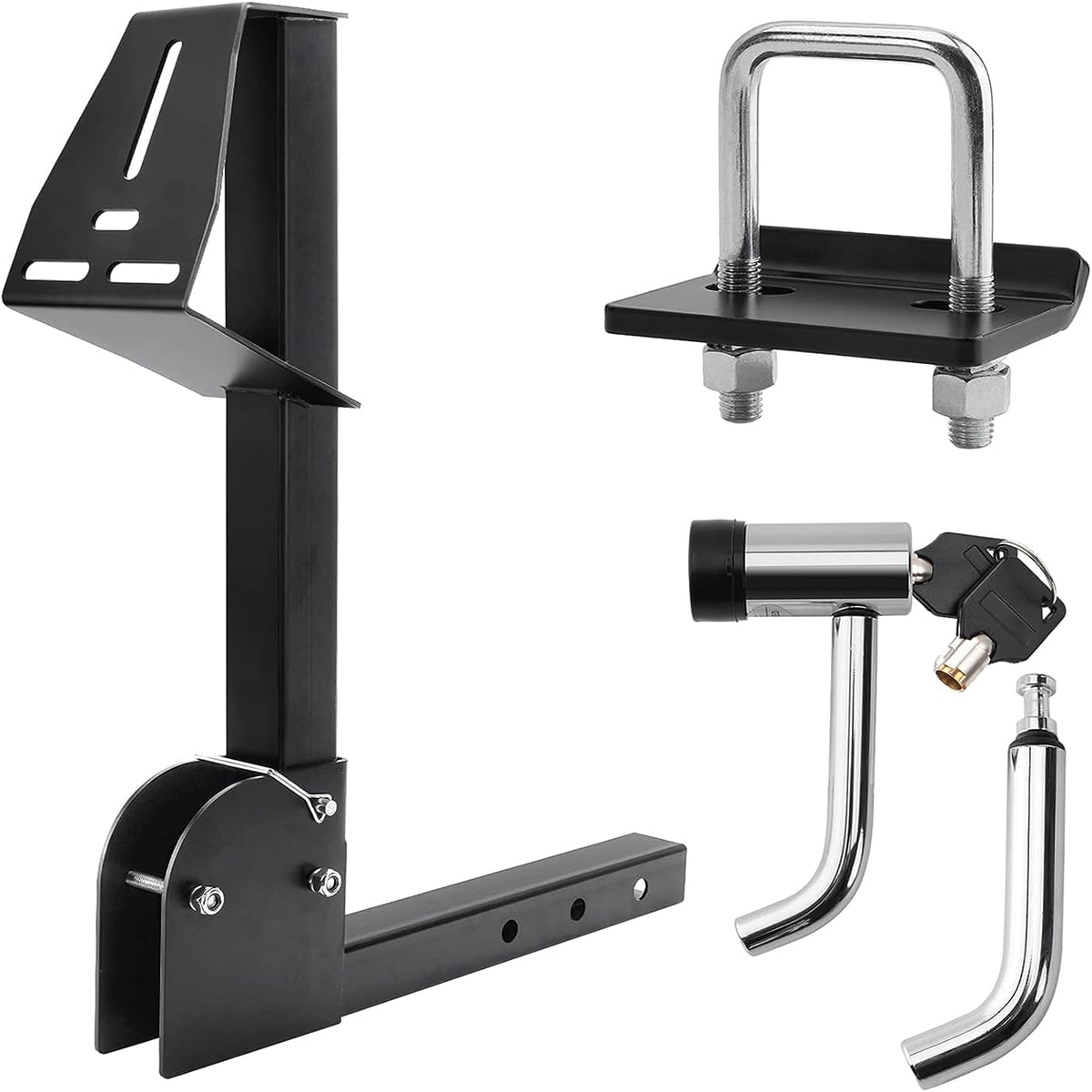 Trailer Hitch Spare Tire Mount Hitch Tire Carrier RV Truck Fit all 2" Receiver