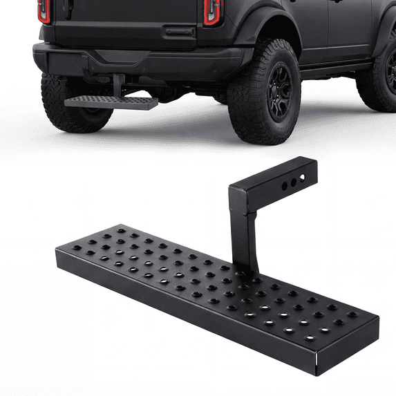 Trailer Hitch Step fit for 2 Inch Receiver, Steel Truck Hitch Step with 350 Lbs Load Capacity & 7-Inch Wide platform for trucks, pickups, SUVs, and Similar Models