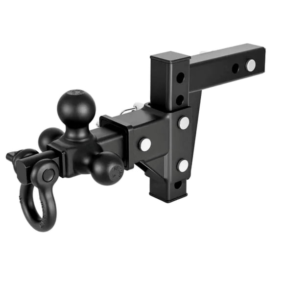 Trailer Hitch Tri Ball Mount with D Shackle, Fit 2 Inch Receiver, 1-7/8 Inch, 2 Inch and 2-5/16 Inch Balls, 10000 lbs GTW, 6 Inch Drop, Towing Hitch for RVs, Off-Road Vehicles and Trucks