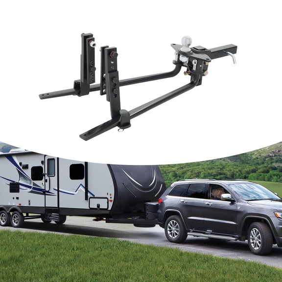 Trailer Hitch, Weight Distribution Hitch, Black Trailer Hitch Device