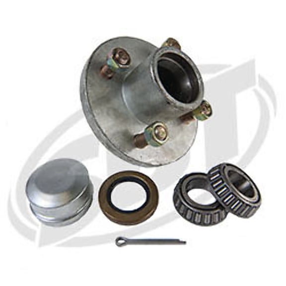 Trailer Hub Kit 4-Bolt hub with 1 Bearing Size