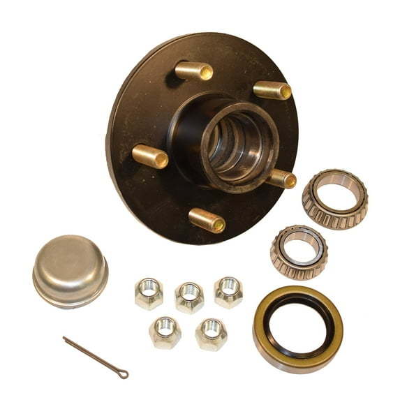 Trailer Hub Kit - For 1-3/8" Inner, 1-1/16" Outer Tapered Spindle - 5 Bolt on 4-1/2" Bolt Circle