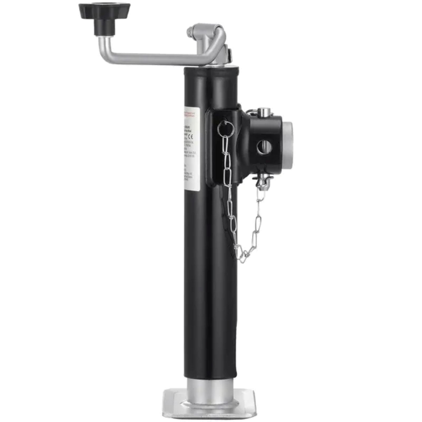 Trailer Jack, 2000 lbs Dynamic Load Capacity, Weld-on Pipe-Mount Swivel Trailer Jack, 10" Lift Trailer Jack Stand with Handle for RV Trailer, Horse Trailer, Utility Trailer, and Yacht Trailer