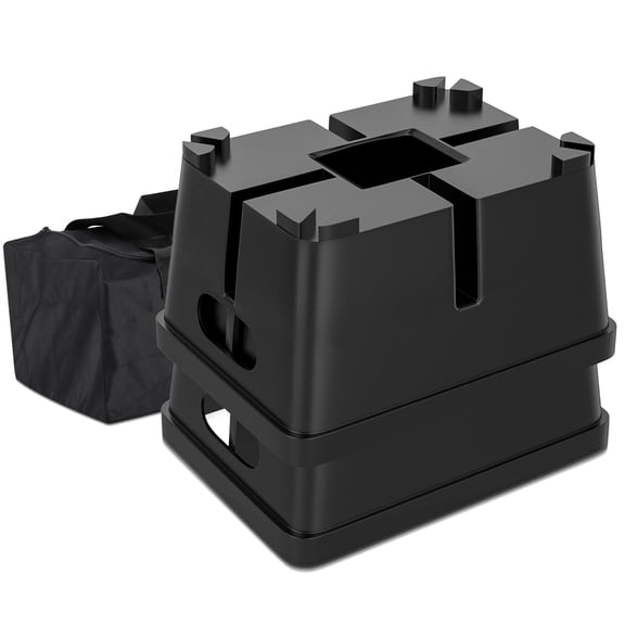 Trailer Jack Block, 2 Packs RV Camper Stabilizer Blocks with Bag for Travel Trailer, Use for Any Tongue Jack, Post, Foot, 5th Wheels, Round