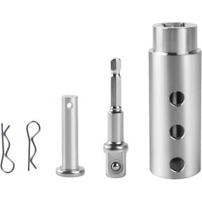 Trailer Jack Drill Adapter, 1 Inch Drive Shaft Compatible, Turbo ez Crank Jack Adapter Tool & 1/2 Inch Socket Bit, Heavy Duty for RV, Construction, Dump Trailers (DIY, Campers)