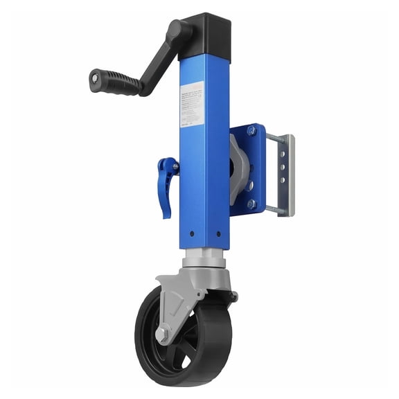 Trailer Jack with Wheel 1600lbs Heavy Duty, RV Boat Trailer Tongue Jack - 10" Lift, Bolt-On Swivel Jack with Ergonomic Handle for Trailers