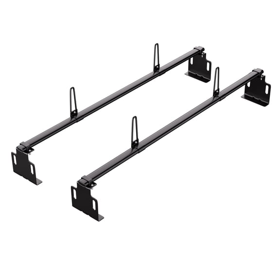 Trailer Ladder Rack, 60" 2 Crossbars Ladder Roof Rack, Heavy-duty Steel Van Roof Ladder Rack, 500 lbs Capacity Van Ladder Rack, Fit for Universal Truck Roofs