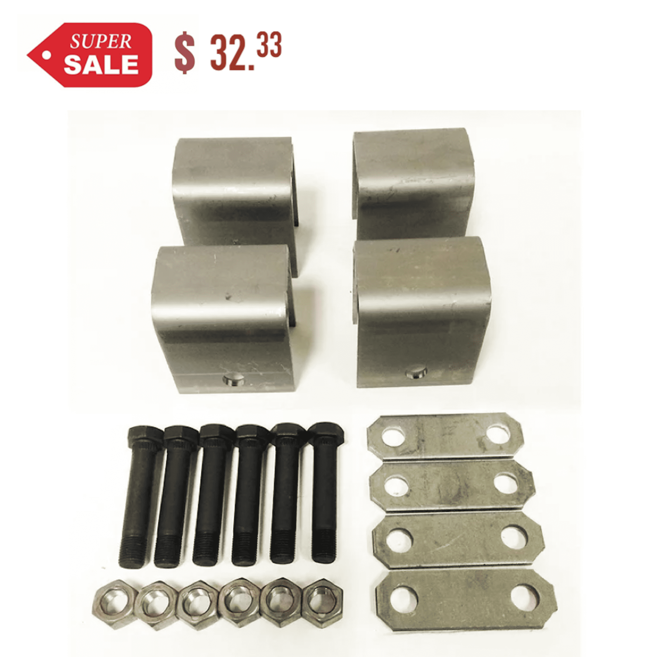 Trailer Leaf Spring Hanger Kit for Double Eye Springs Single Axle