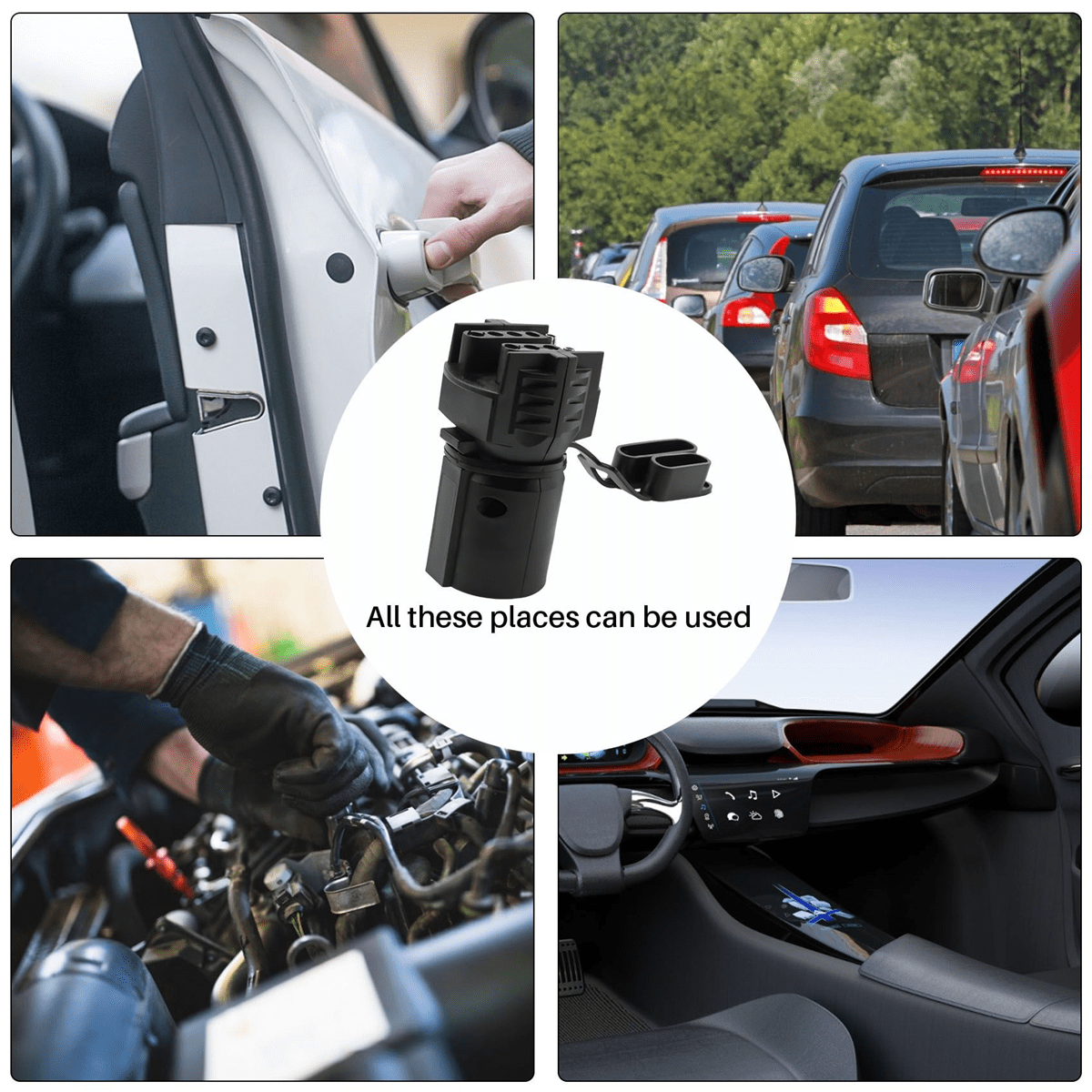 Trailer Light Adapter 7Pin Round to 4Pin 5Pin Flat Plug Power