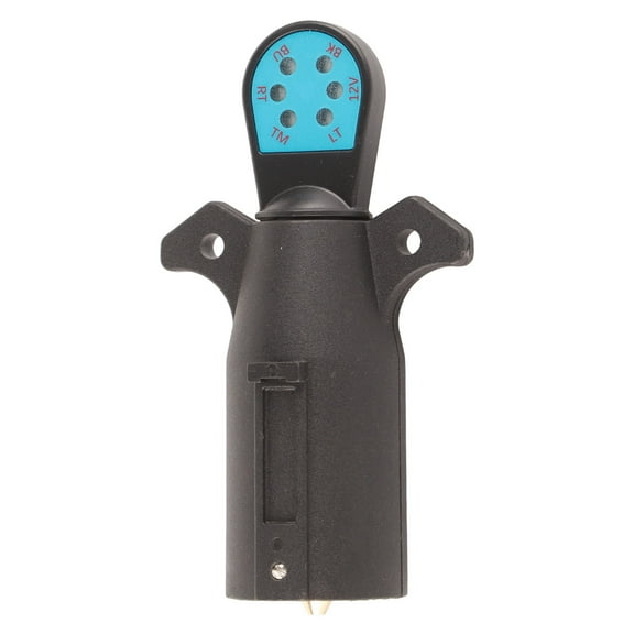 7Pin Trailer Connector Tester, Quick Plug-and-Play Robust Nylon Body Trailer Plug Tester for SUVs Trucks Boats Trailers RVs, Multipurpose Use 12V Trailer Light Circuit Tester