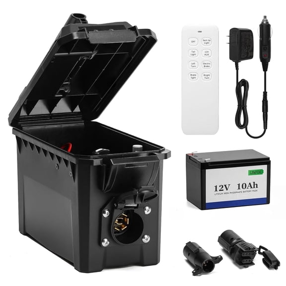 Zuomeng Trailer Light & Brake Tester, 12V 10Ah Battery, Tests 7/6/4/5 Pin Harnesses, Wireless Remote, IP68 Case, Father's Day Gift
