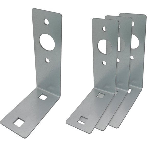 Trailer Light Mounting L Shaped Bracket, Heavy Duty, 4.5 x 3 x 1.5 inch (Zinc, 4 Pack)