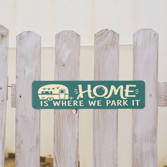 Trailer Park Rustic Campsite Camper RV Mobile Home Metal Tin Sign For Outdoor Or Cabin Decor 4x16 Inch