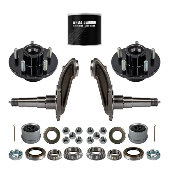 The Trailer Parts Outlet - #84 Weld-On Spindle With Flange for 3500 lb Trailer Axles - 1 3/4" Diameter (4" Drop), Upgrade to Weld Your Own Idler Axle Kit