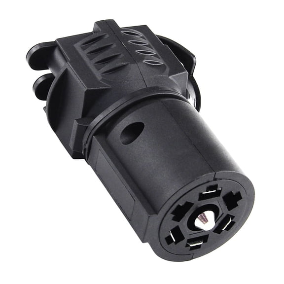 WHAMVOX Trailer Adapter Plug Black ABS 1Set 3.5x1.8x1.3in For RV Users