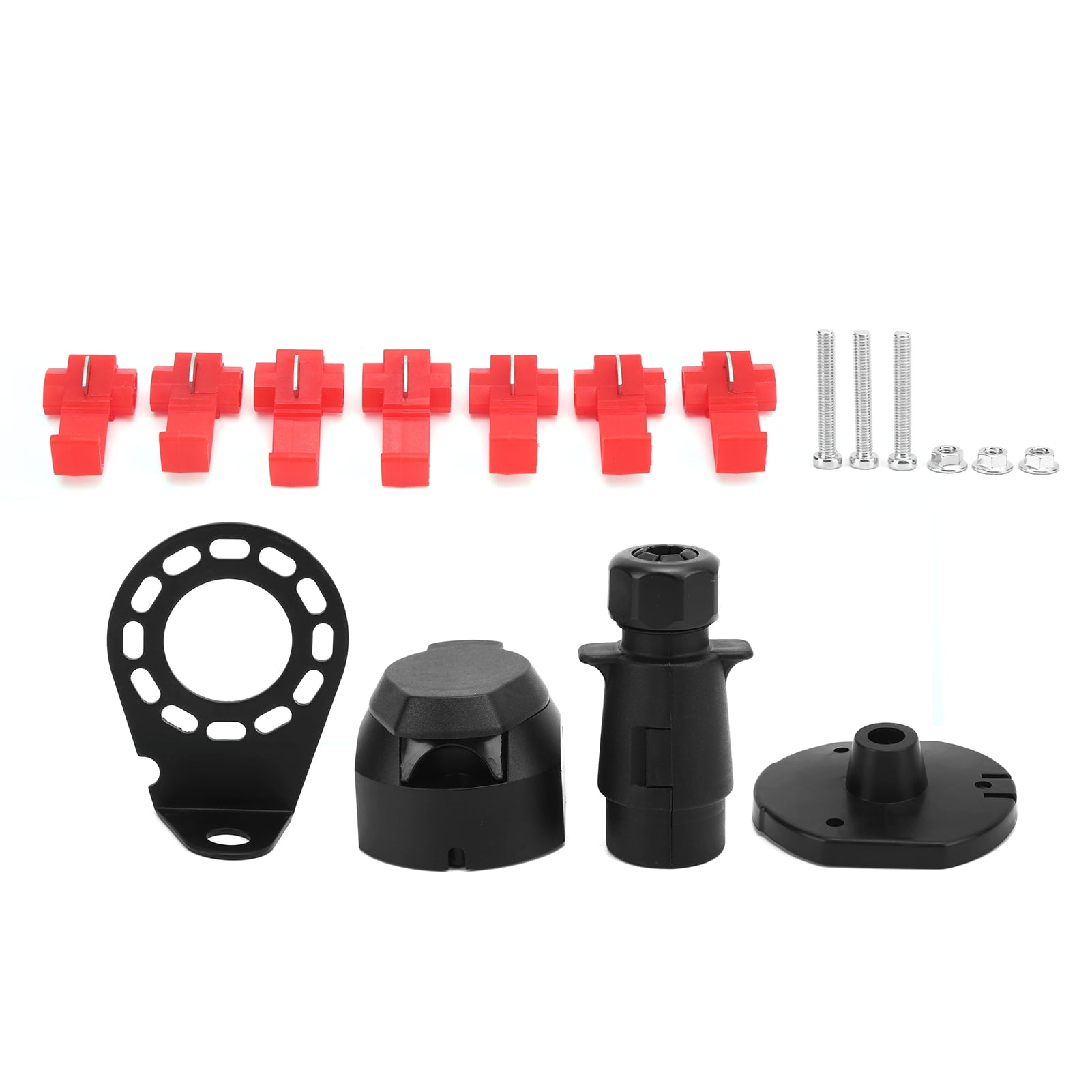 Trailer Plug Connector Kit 7 Pin 92x50mm Universal Corrosion Resistant