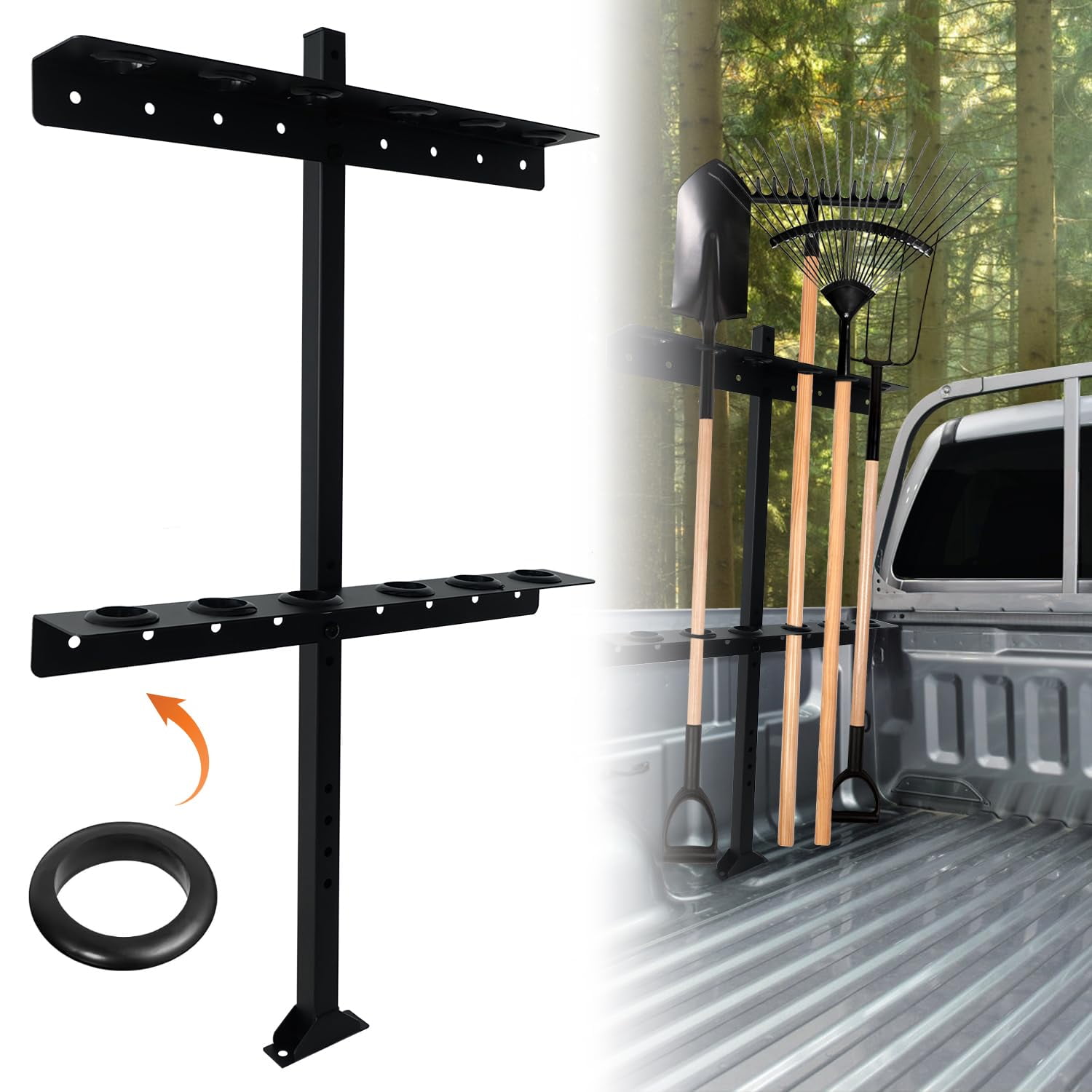 Trailer Racks for Lawn Equipment, Trailer Tool Rack Holder for Shovels ...