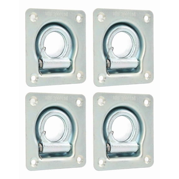 Trailer Recessed Ring, 4 Pack, Stainless Steel
