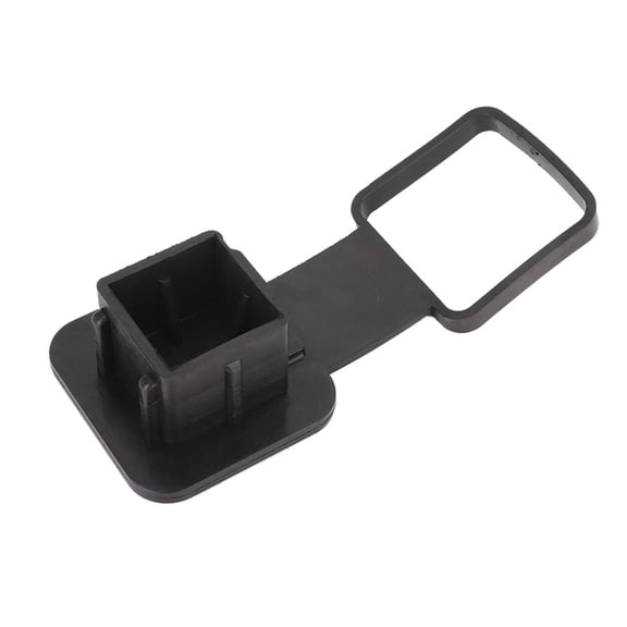 Trailer Rubber Hitch Receiver Cover Plug Cap Dust Protector - Universal 2 inch Hitch Tube Guard, Black