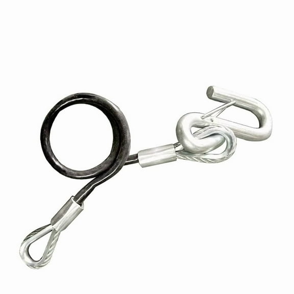Trailer Safety Cables Spring Chain Rope With Two S Hooks Capacity 3500LBS Stretch Length 70cm ,Rv Camper Accessories