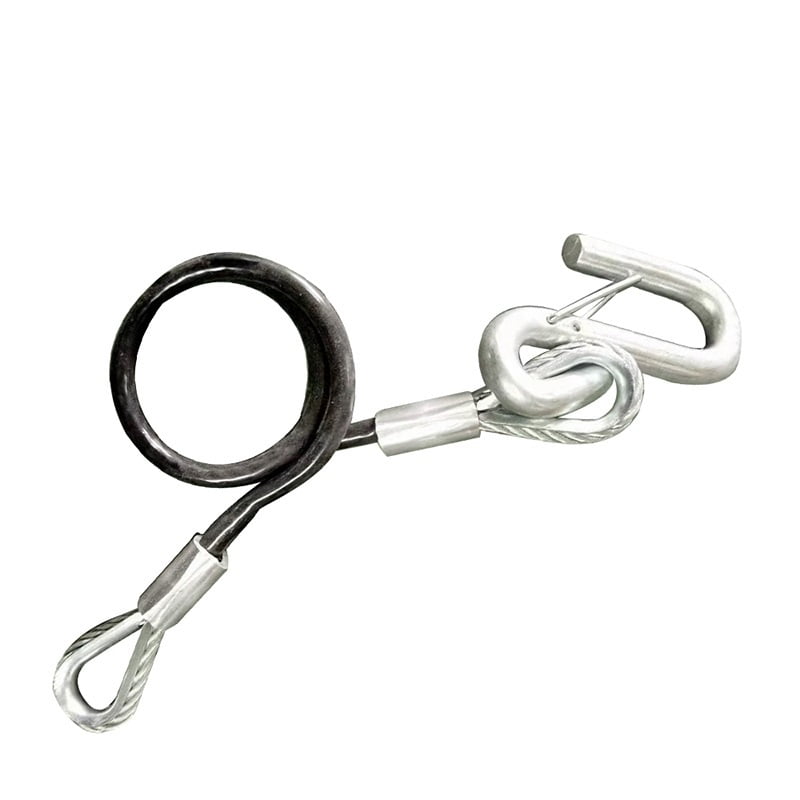 Trailer Safety Cables Spring Chain Rope With Two S Hooks Capacity ...