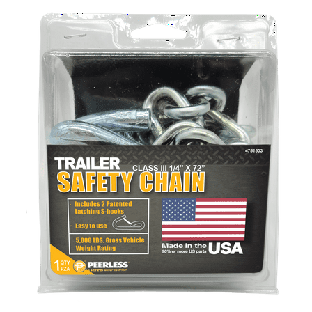 Trailer Safety Chain, Class 3, Peerless Chain Company, #4751503