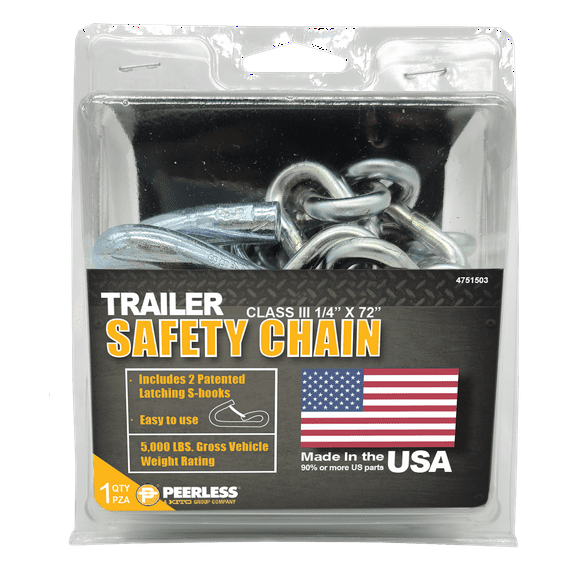 Trailer Safety Chain, Class 3, Peerless Chain Company, #4751503