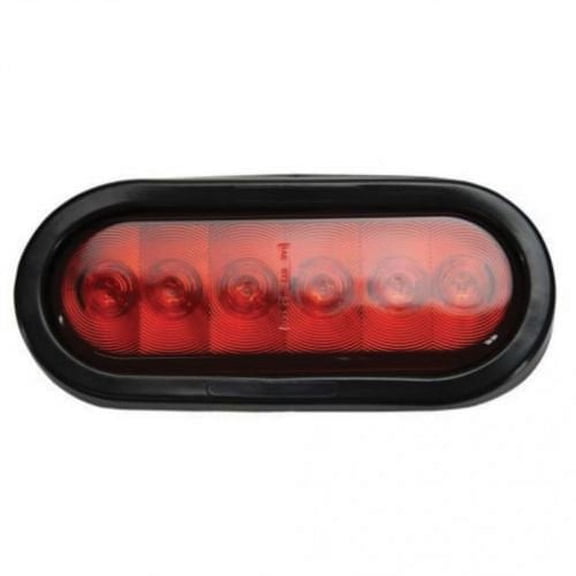 Trailer Tail Light LED Red w/Turn Brake and Reverse Indicator 4" Round