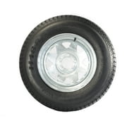 LOADSTAR Trailer Tire On Rim ST205/75D14 205/75 14 in. LRC 5 Bolt Galvanized Spoke Wheel