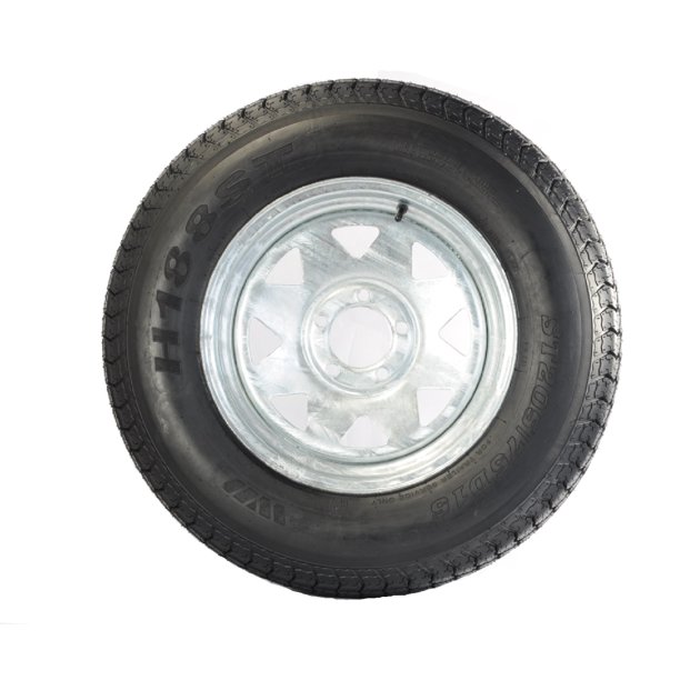 Trailer Tire On Rim ST205/75D14 205/75 14 in. LRC 5 Bolt Galvanized