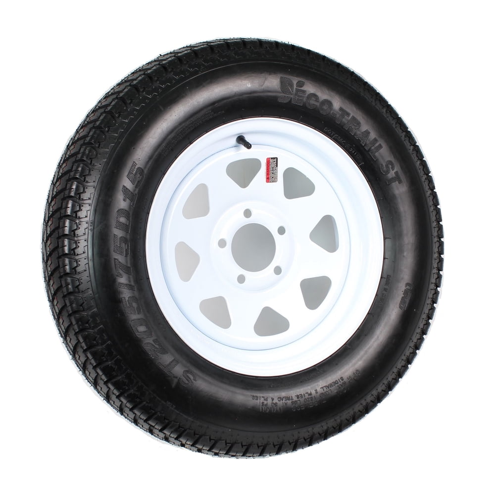 Trailer Tire On Rim ST205/75D15 205/75 D LRC 4.5 in. Bolt Hole White Spoke Wheel Trailer Tire On Rim ST205/75D15 205/75 D LRC 4.5 in. Bolt Hole White Spoke Wheel Sansujyuku sansujyuku.com
