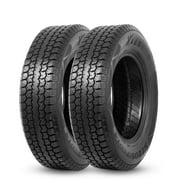 Trailer Tires ST205/75D14, 6PR Load Range C, 14in Fuel-saving Tires 205 75 14 for Travel/Camper/Landscape/Cargo Set 2