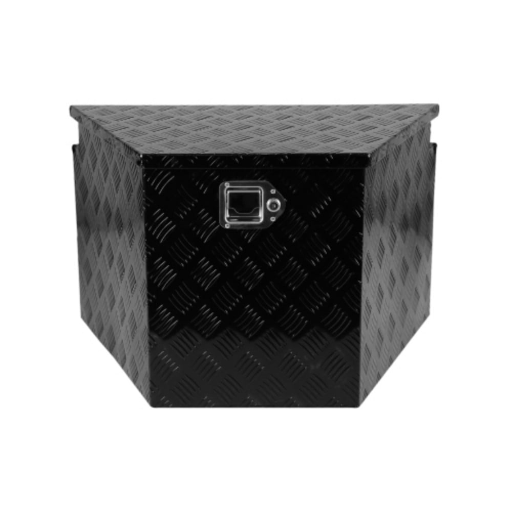 Trailer Tongue Box, Aluminum Alloy Diamond Plate Tongue Box Tool Chest