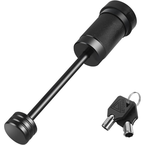 Trailer Tongue Coupler Lock 1/4" Dia, 3-1/2" Span, Trailer Hitch Lock for Latch-Type Coupler, Black Trailer Pin Lock for Towing Trailer RV Car Boat Truck (1 Pack)
