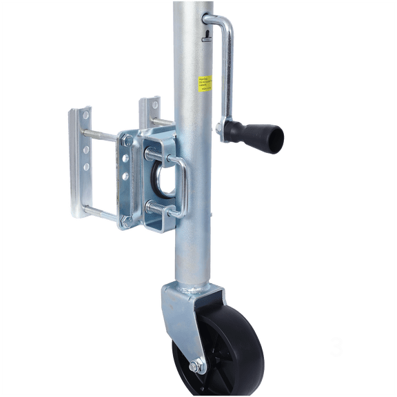 Trailer Tongue Jack, 1000 lb Weight Capacity Bolt-on Jack with 6 Inch PP Wheel for Boat RV Horse and Utility Trailers