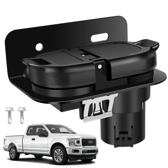 Trailer Tow Harness Connector for 2009-2023 Ford F150 F250 F350, 9U5Z-14489-MAA 4-Pin Flat / 7-Pin Round Plug Replacement, Plug & Play Brake Light Wiring Harness for Trailer Towing