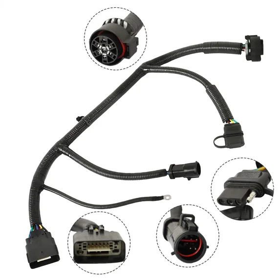 Trailer Tow Hitch Wiring Harness 7 Pins For 2005-08 Ford F150 5L3Z13A576BA