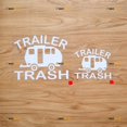 thumbnail interactive-video image 1 of Trailer Trash Camper Decal – Black, Handmade In USA (Cup/Window Decal) 1 of 2